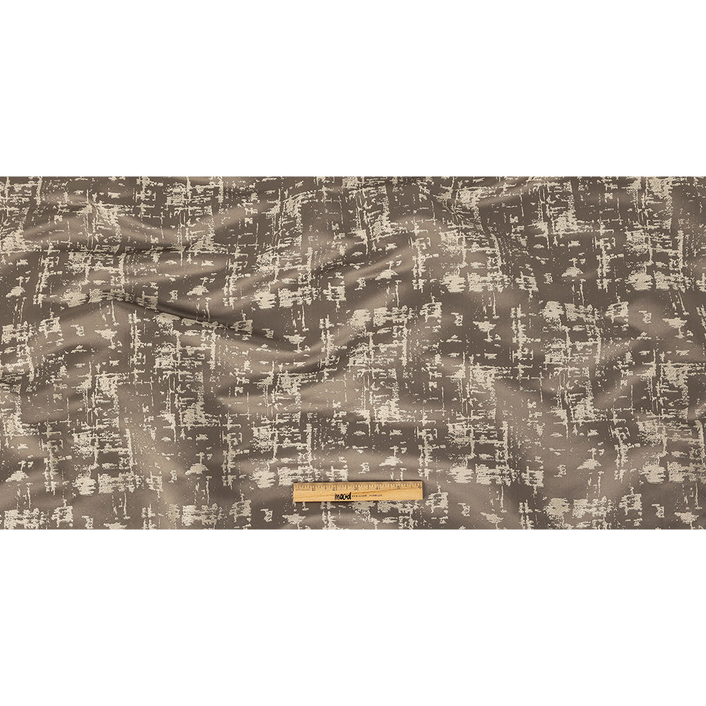 Satin-Faced Drapery Jacquard - Graphite Abstract - British Imported Full