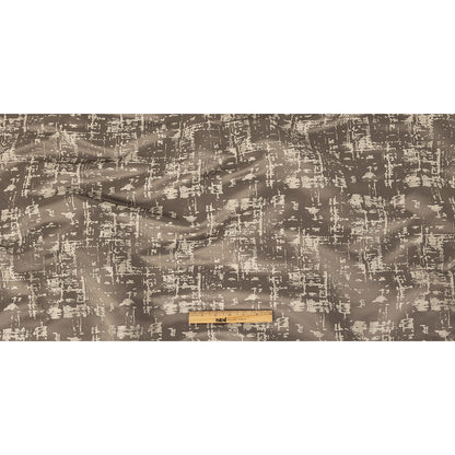 Satin-Faced Drapery Jacquard - Graphite Abstract - British Imported Full