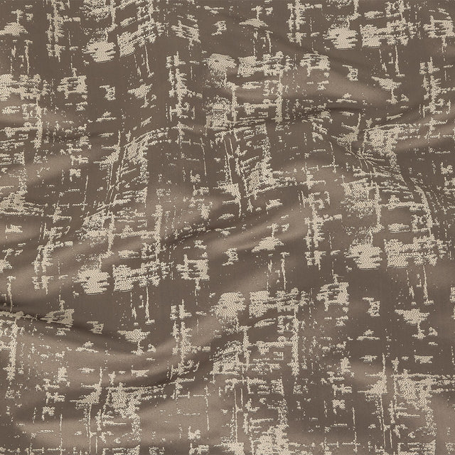 Satin-Faced Drapery Jacquard - Graphite Abstract - British Imported