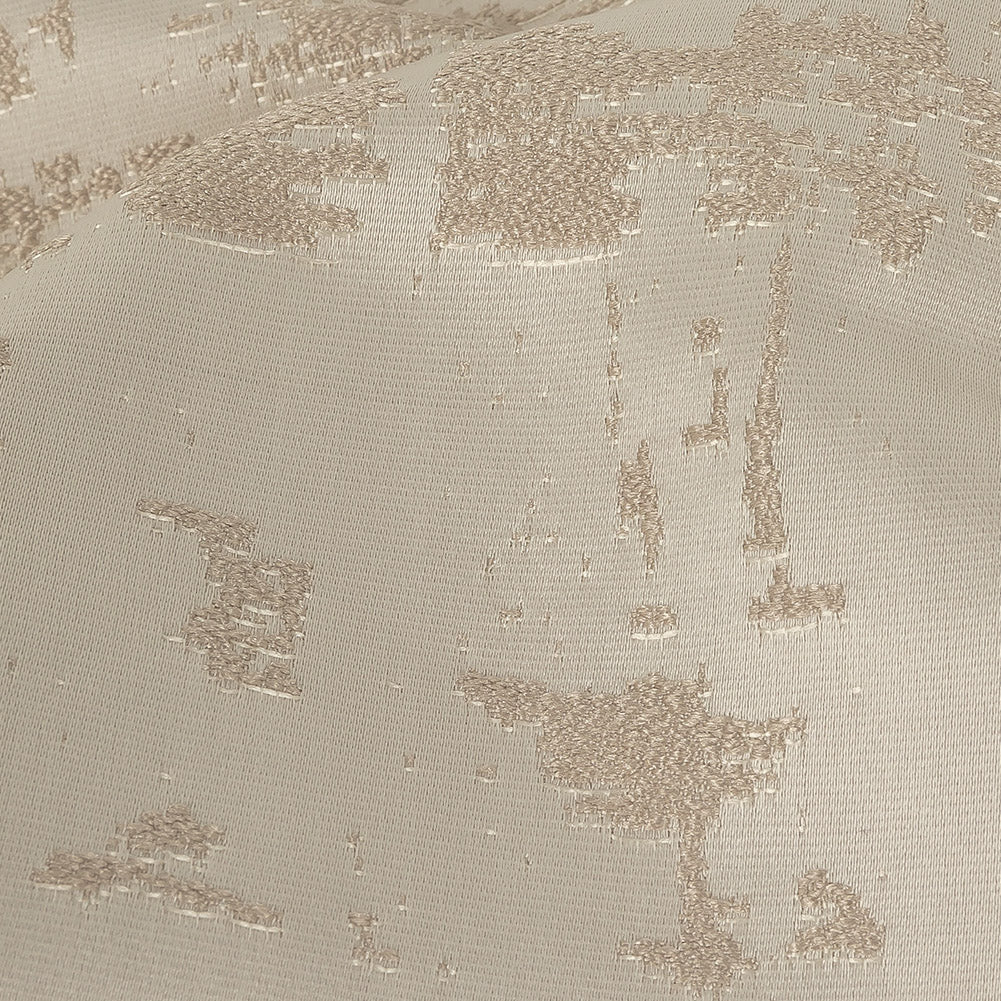 Satin-Faced Drapery Jacquard - Oyster Abstract - British Imported Detail