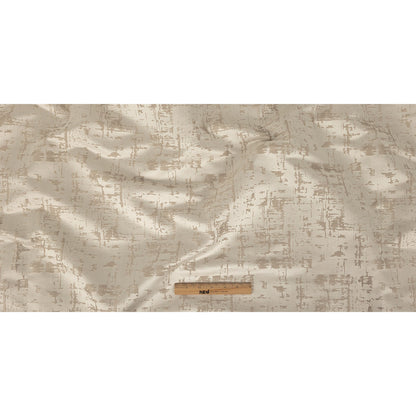 Satin-Faced Drapery Jacquard - Oyster Abstract - British Imported Full