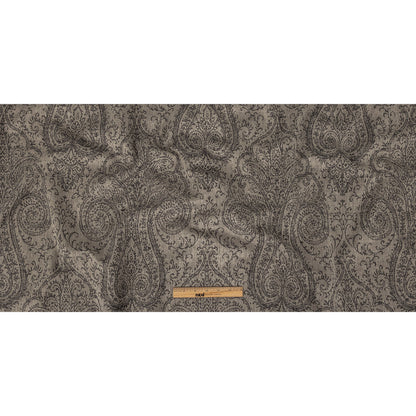 Drapery Jacquard - Graphite Damask - British Imported Full