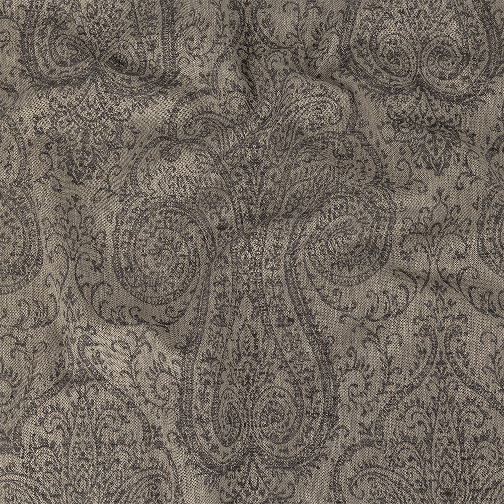 Drapery Jacquard - Graphite Damask - British Imported