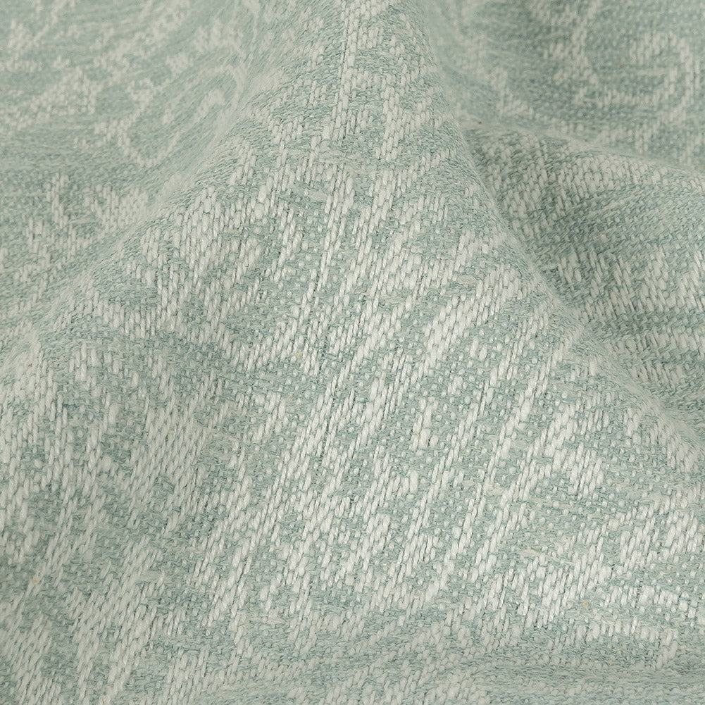 Drapery Jacquard - Seafoam Damask - British Imported Detail