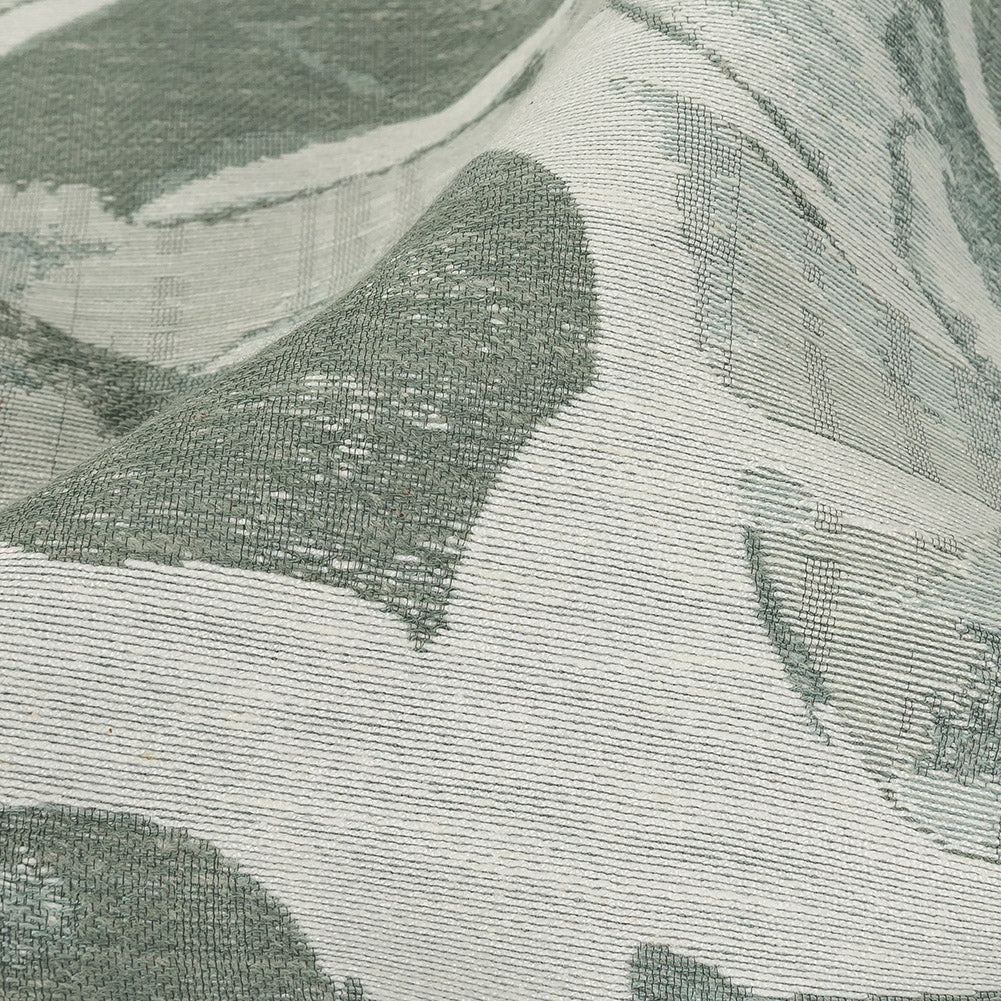 Drapery Jacquard - Spa Monstera Leaves - British Imported Detail