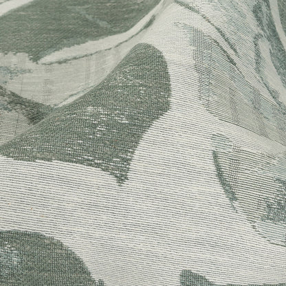 Drapery Jacquard - Spa Monstera Leaves - British Imported Detail