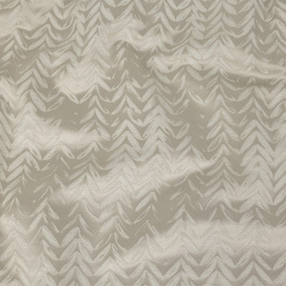 Satin-Faced Drapery Jacquard - Linen Chevron Leaves - British Imported
