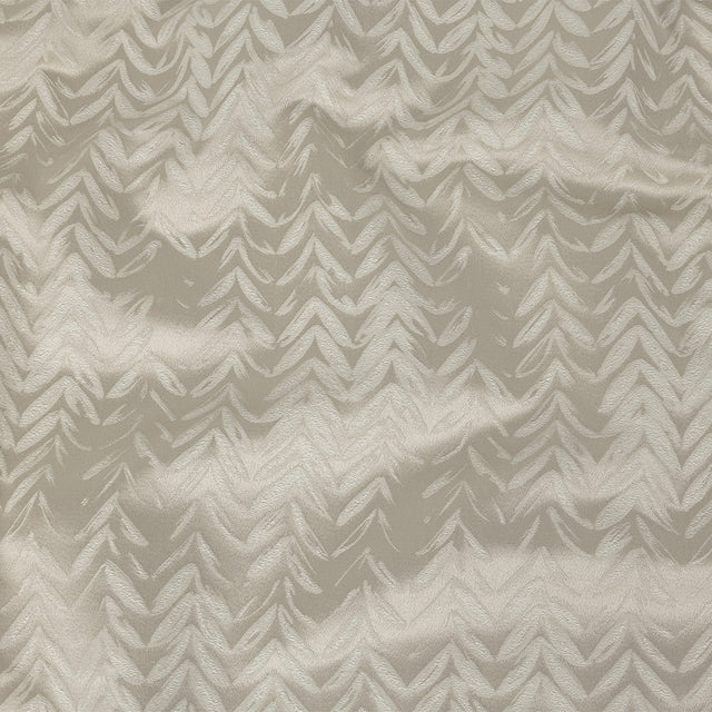 Satin-Faced Drapery Jacquard - Linen Chevron Leaves - British Imported
