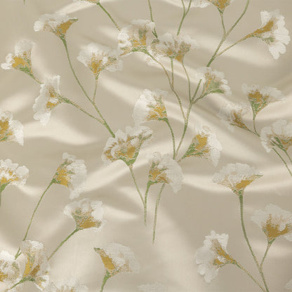 Satin-Faced Drapery Jacquard - Mimosa Floral - British Imported