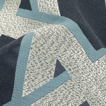 Drapery Jacquard - Ink Geometric Lattice - British Imported Detail