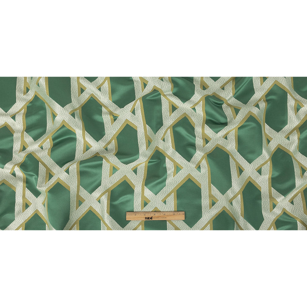 Drapery Jacquard - Spa Geometric Lattice - British Imported Full