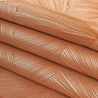 Drapery Jacquard - Papaya Fanning Petals - British Imported Folded