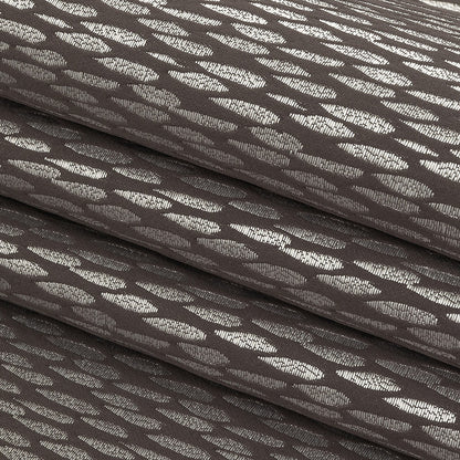 Luminous Drapery Jacquard - Charcoal Raindrops - British Imported Folded
