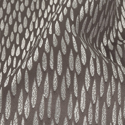 Luminous Drapery Jacquard - Charcoal Raindrops - British Imported Detail