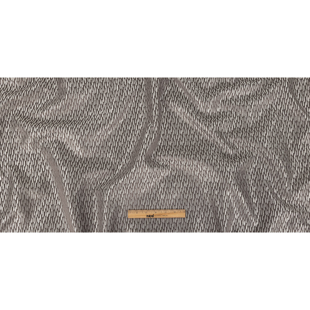 Luminous Drapery Jacquard - Charcoal Raindrops - British Imported Full