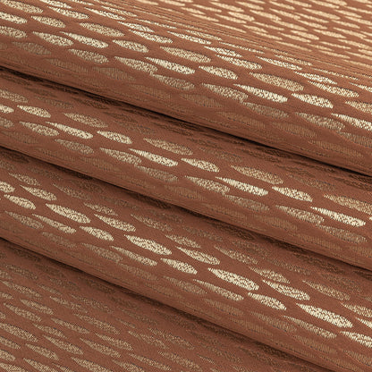 Luminous Drapery Jacquard - Coral Raindrops - British Imported Folded