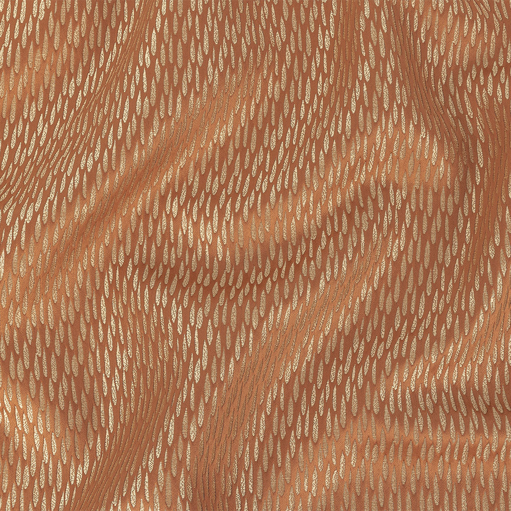 Luminous Drapery Jacquard - Coral Raindrops - British Imported