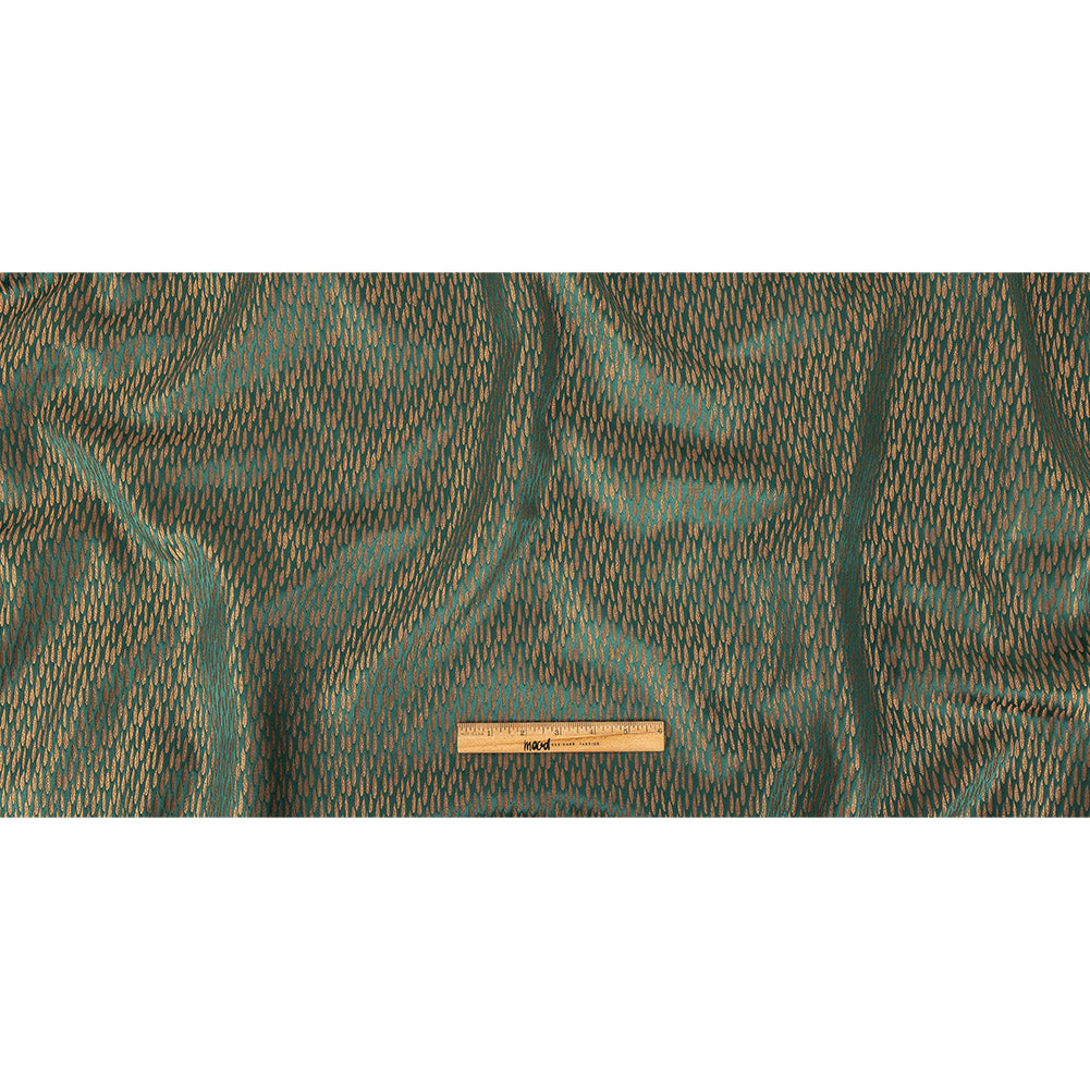 Luminous Drapery Jacquard - Emerald Raindrops - British Imported Full