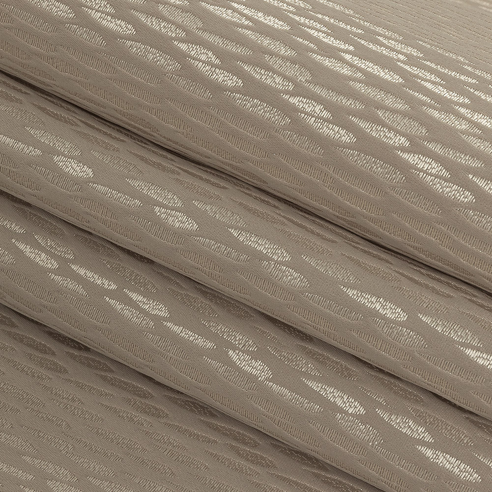 Luminous Drapery Jacquard - Linen Raindrops - British Imported Folded