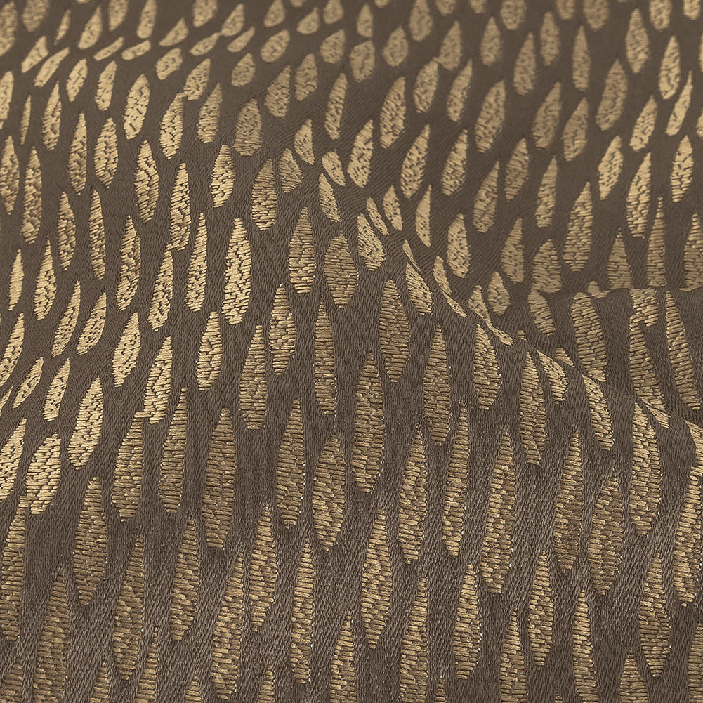 Luminous Drapery Jacquard - Mole Raindrops - British Imported Detail