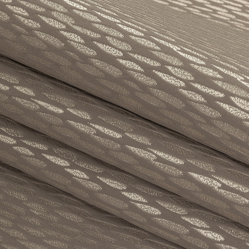 Luminous Drapery Jacquard - Platinum Raindrops - British Imported Folded