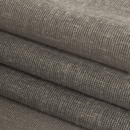 Metallic Drapery Sheers 118" - Silver - British Imported Folded