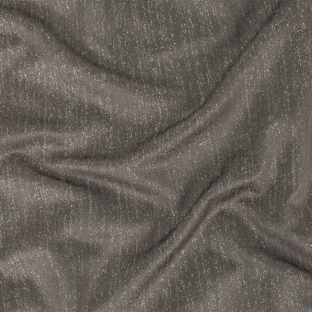 Metallic Drapery Woven - Charcoal - British Imported