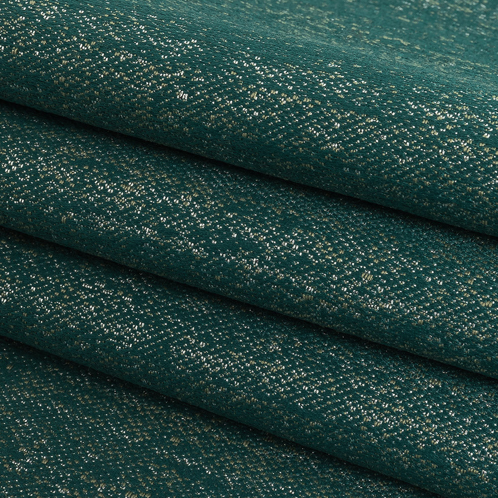 Metallic Drapery Woven - Emerald - British Imported Folded