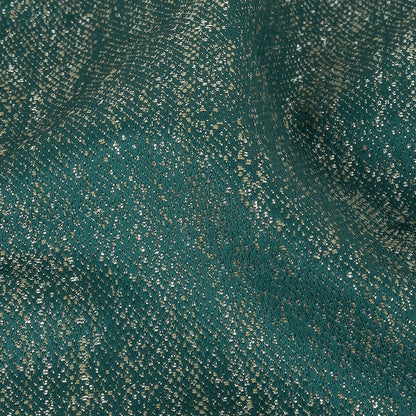 Metallic Drapery Woven - Emerald - British Imported Detail