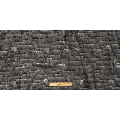 Metallic Drapery Woven - Charcoal Ikat - British Imported Full