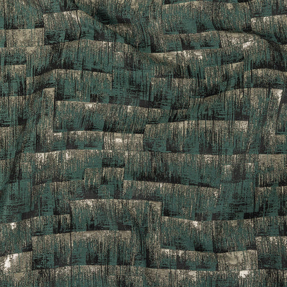 Metallic Drapery Woven - Emerald Ikat - British Imported