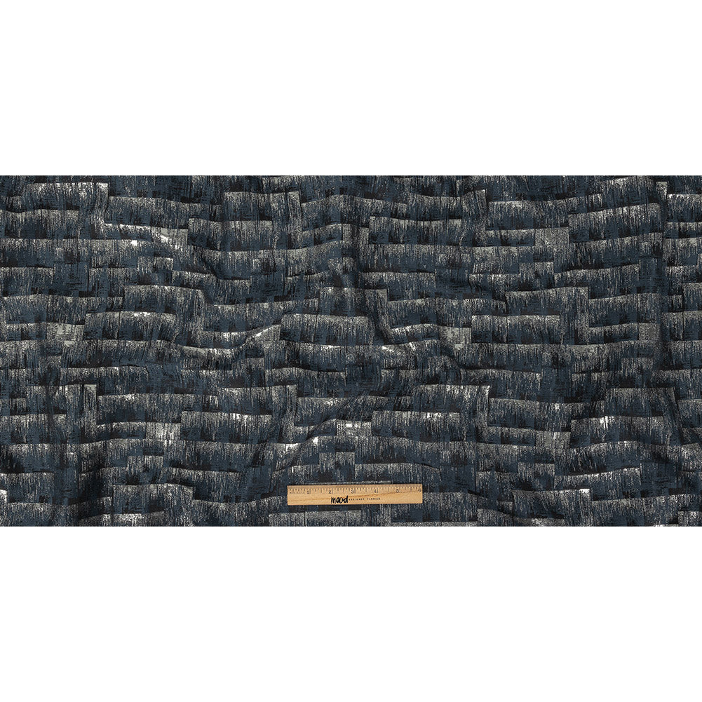 Metallic Drapery Woven - Ink Ikat - British Imported Full
