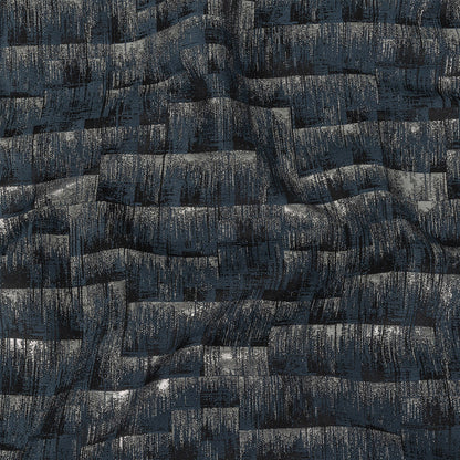 Metallic Drapery Woven - Ink Ikat - British Imported