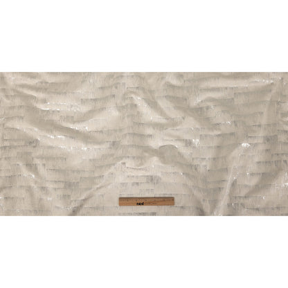 Metallic Drapery Woven - Ivory Ikat - British Imported Full
