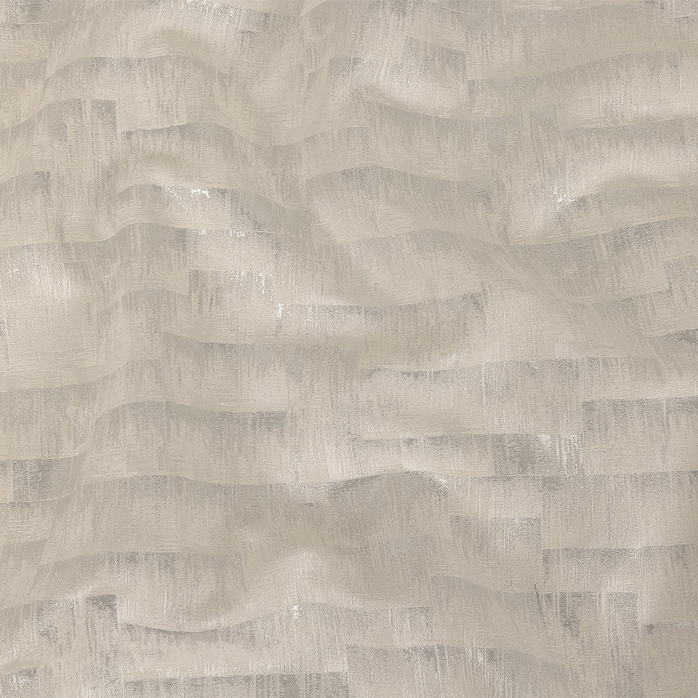 Metallic Drapery Woven - Ivory Ikat - British Imported