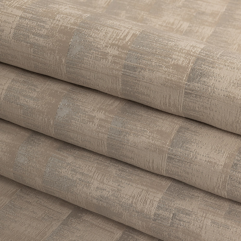 Metallic Drapery Woven - Linen Ikat - British Imported Folded