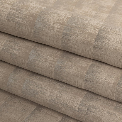 Metallic Drapery Woven - Linen Ikat - British Imported Folded