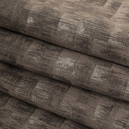 Metallic Drapery Woven - Pewter Ikat - British Imported Folded