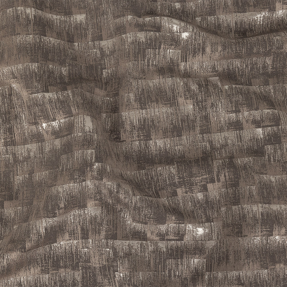Metallic Drapery Woven - Pewter Ikat - British Imported