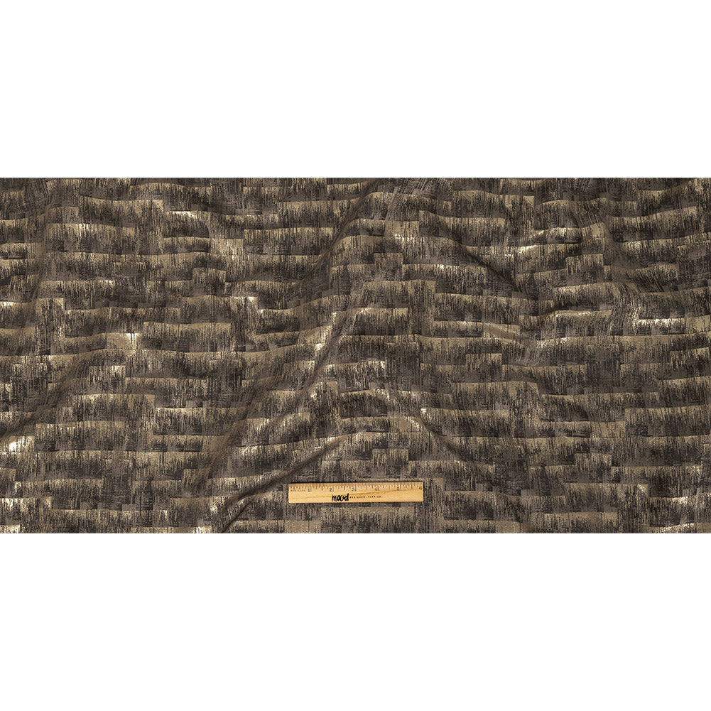 Metallic Drapery Woven - Slate Ikat - British Imported Full