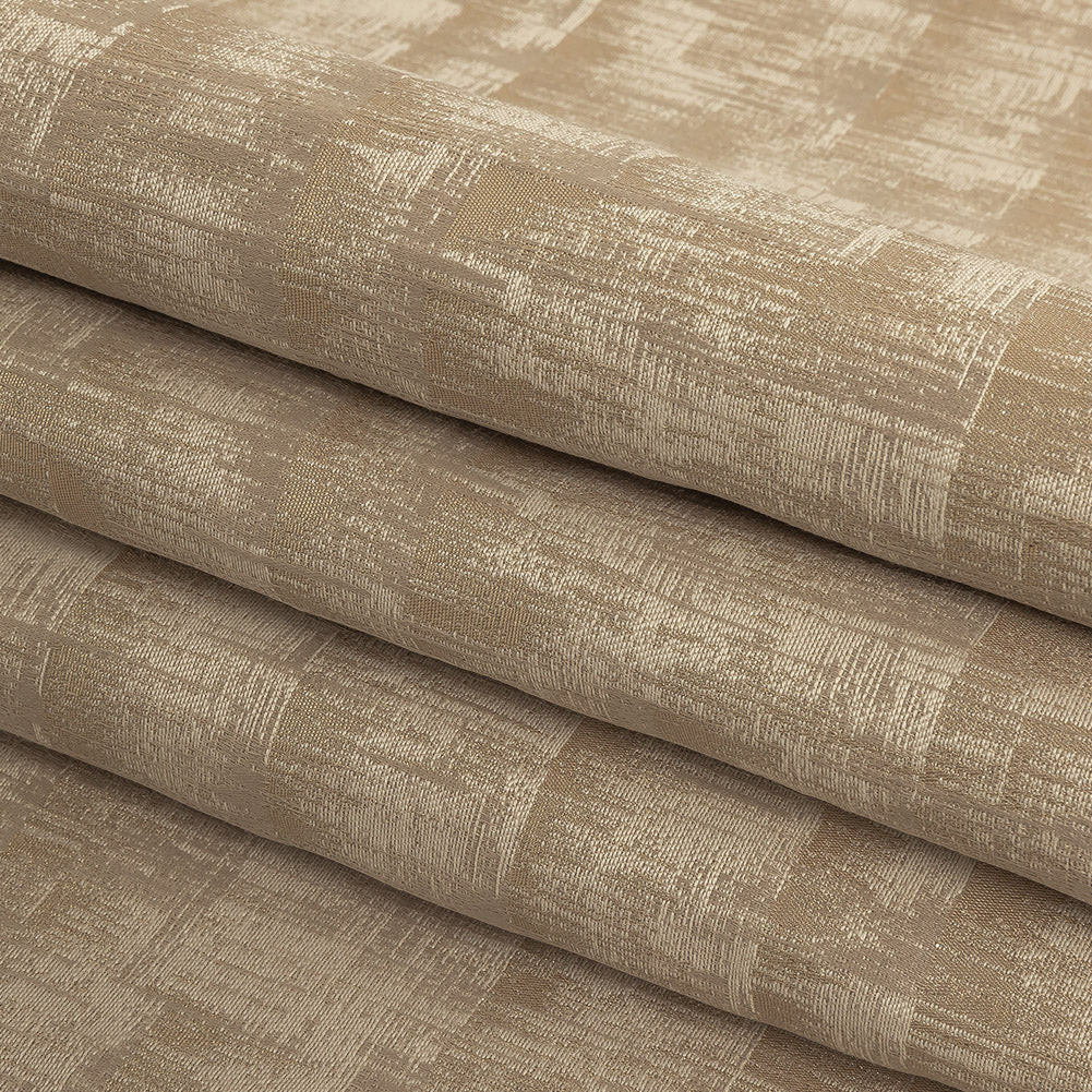 Metallic Drapery Woven - Wheat Ikat - British Imported Folded