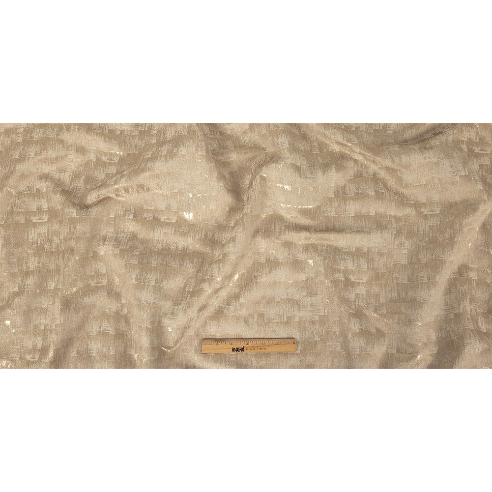 Metallic Drapery Woven - Wheat Ikat - British Imported Full