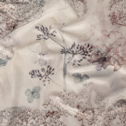 Polyester Knit Microvelvet - Blush Floral - British Imported
