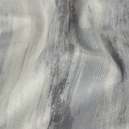 Polyester Knit Microvelvet Print - Slate Brushstrokes - British Imported Detail