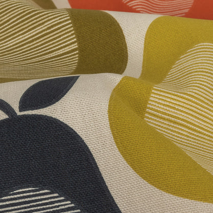 Cotton Canvas Print - Multicolor Vintage Pears - British Imported Detail