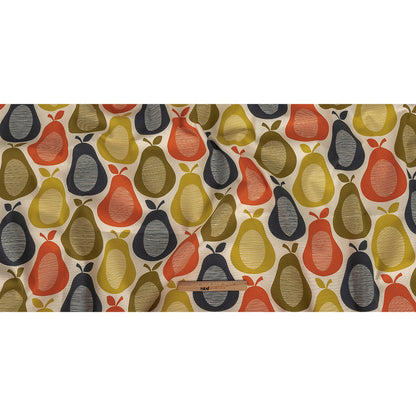 Cotton Canvas Print - Multicolor Vintage Pears - British Imported Full