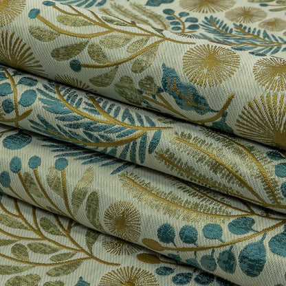 Drapery Jacquard - Citrus Foliage - British Imported Folded