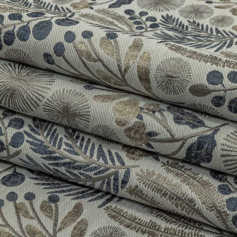 Drapery Jacquard - Danube Foliage - British Imported Folded