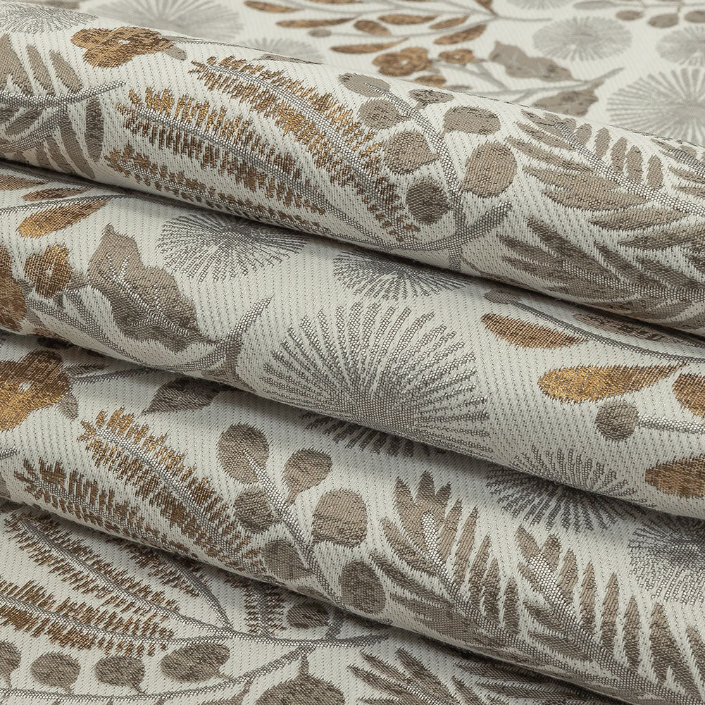 Drapery Jacquard - Gold Foliage - British Imported Folded