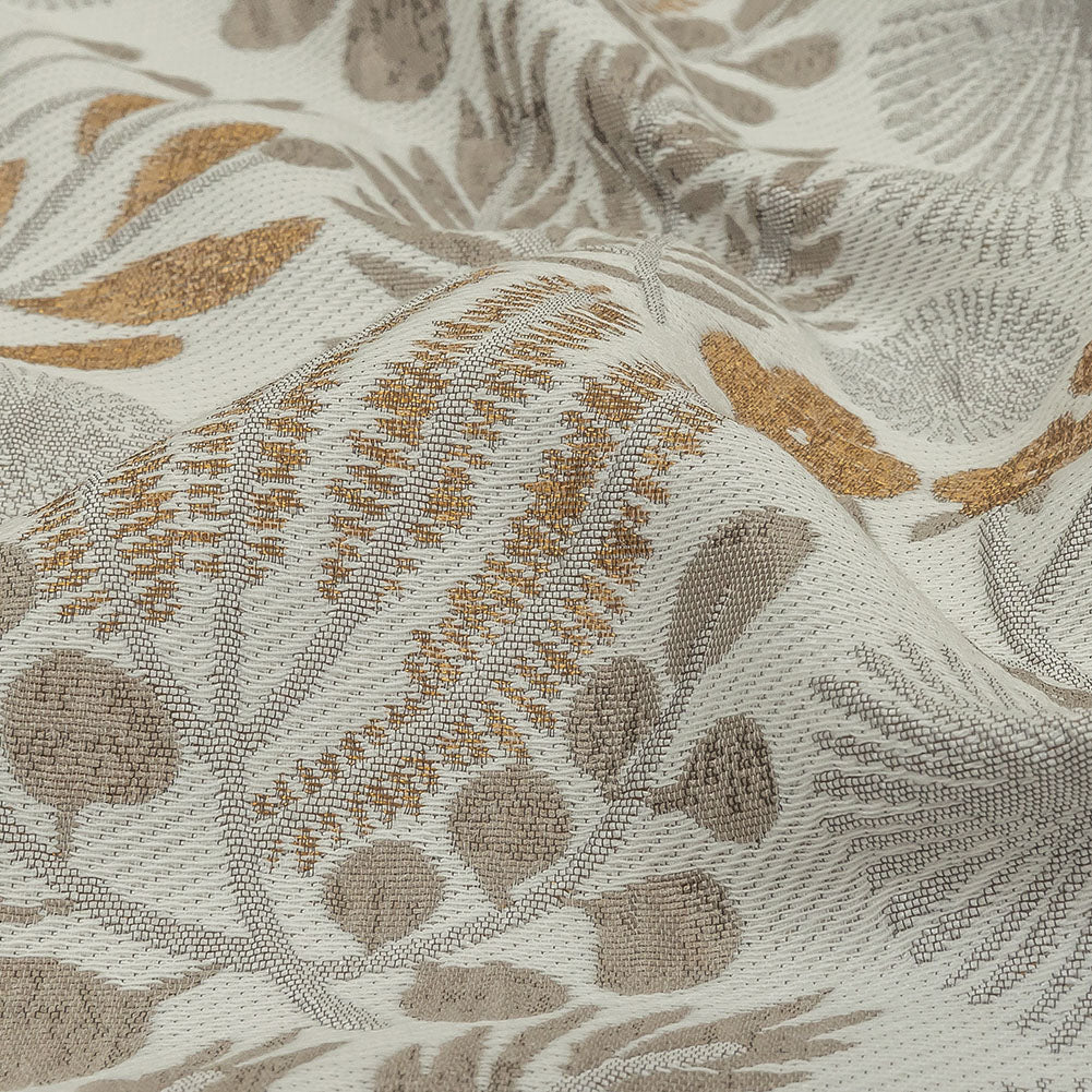 Drapery Jacquard - Gold Foliage - British Imported Detail